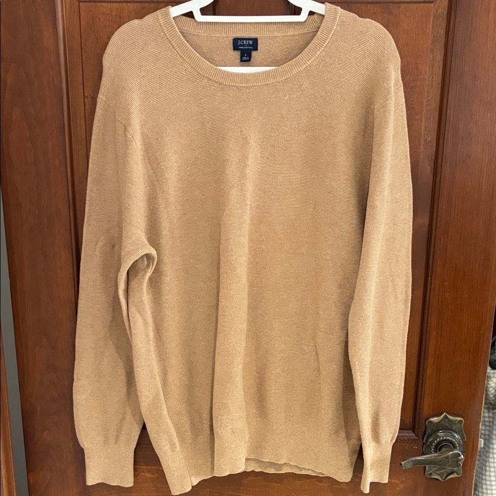 J.Crew Camel 100% Cotton Knit Men's Sweater